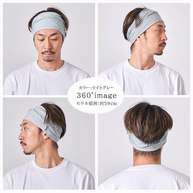 コットン ROLL アレンジ ストレッチ ターバン ヘアバンド