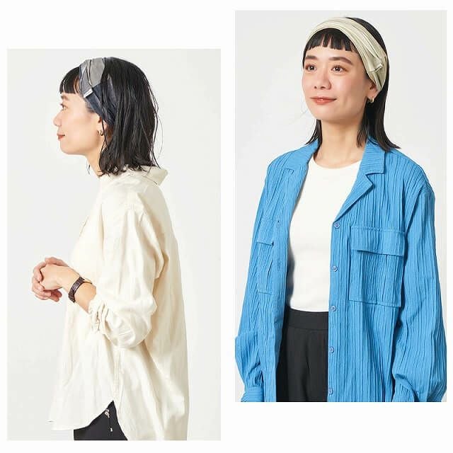 アレンジ マーブル レーヨン ターバン ヘアバンド