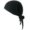 ブラックのレーヨンバンダナキャップ【無地】 | メンズ レディース 秋冬 三角巾 料理 スポーツ 汗止め 医療用帽子 抗がん剤