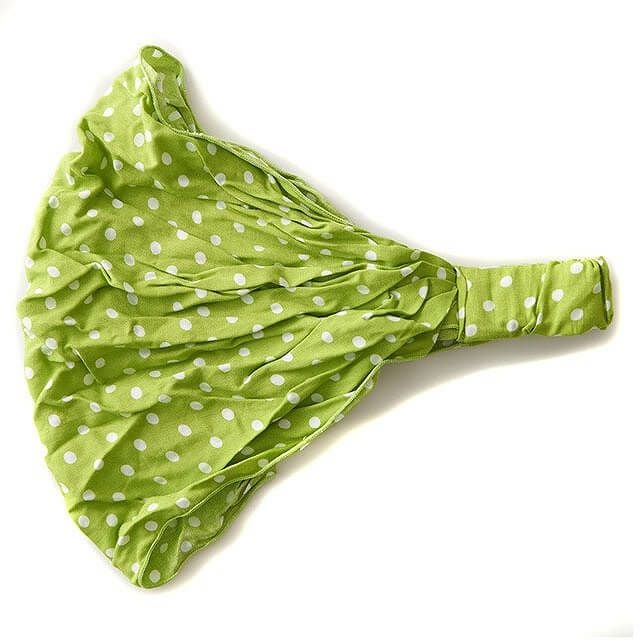 グリーンのキッズ：バンダナ ヘアバンド