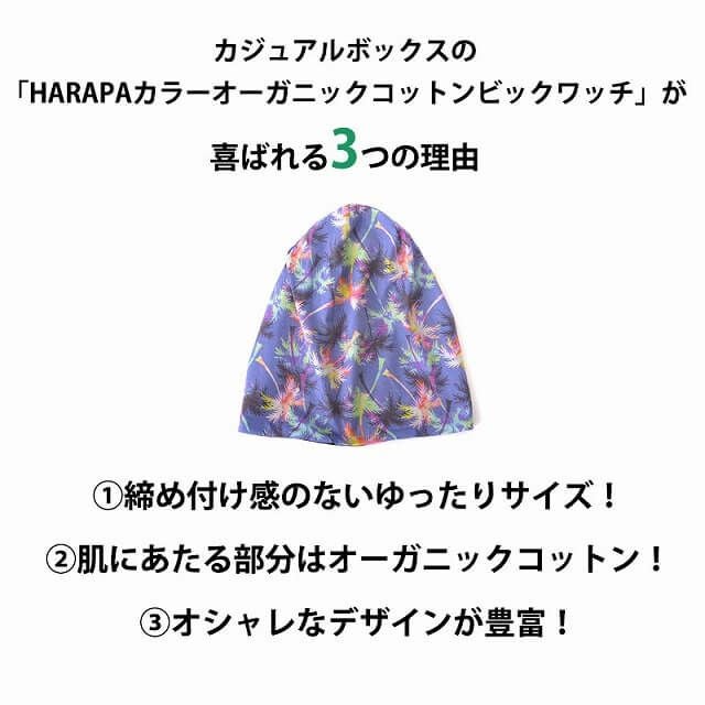 HARAPA カラー オーガニックコットン ビックワッチが喜ばれる理由。