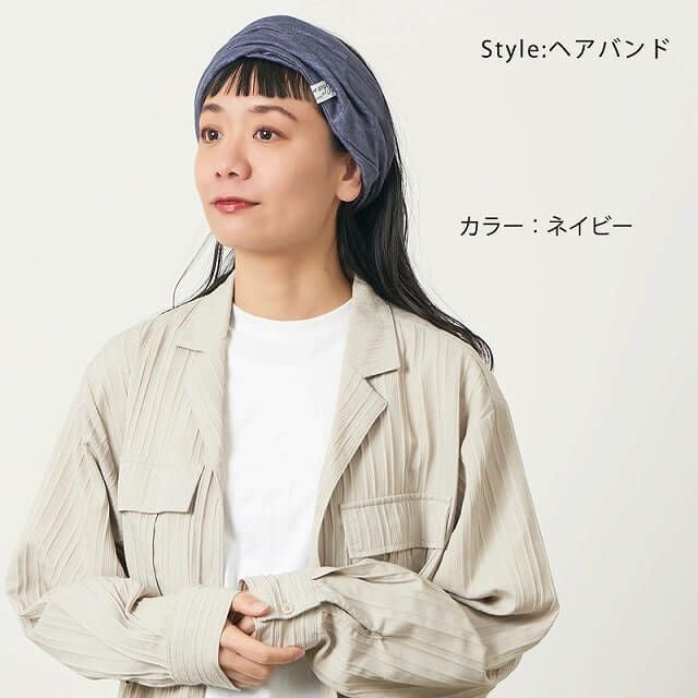 リネン 天竺 トルネード ターバン ヘアバンド