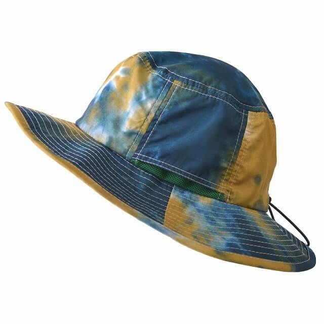 タイダイネイビーの転写 プリント 撥水 アドベンチャー ハット
