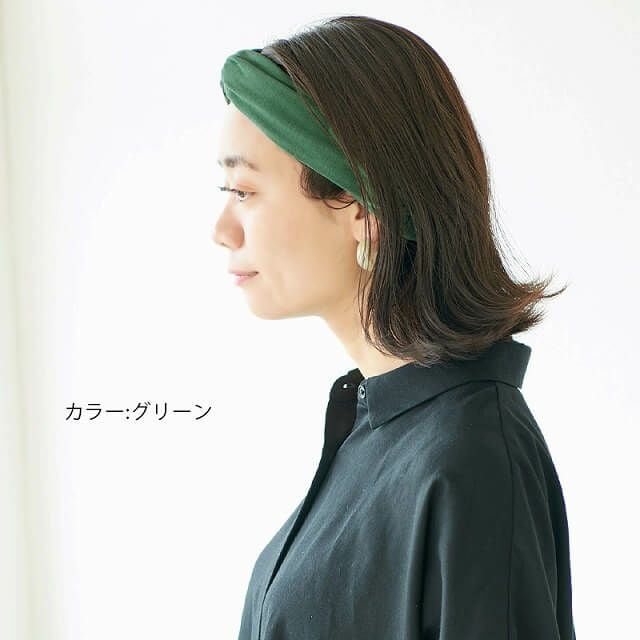 無地 クロス バンダナ ターバン ヘアバンド