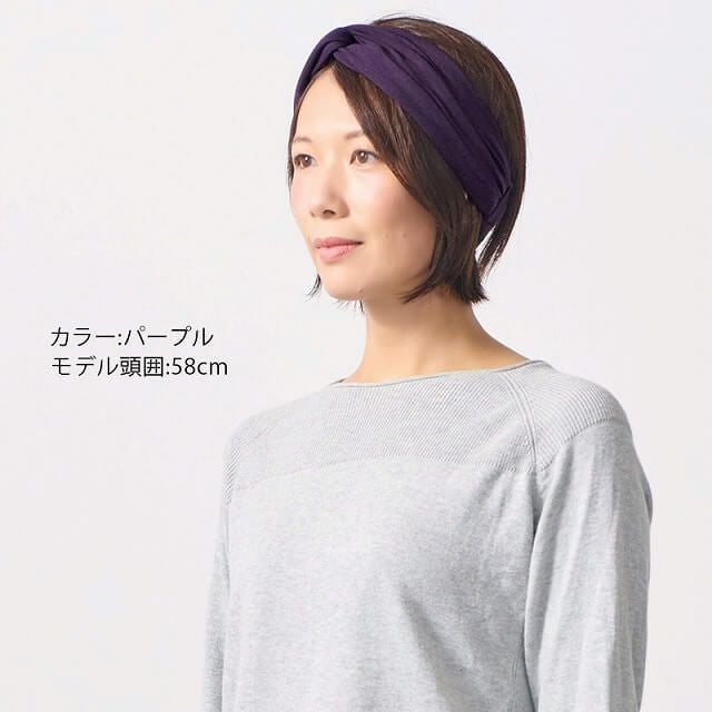 無地 クロス バンダナ ターバン ヘアバンド