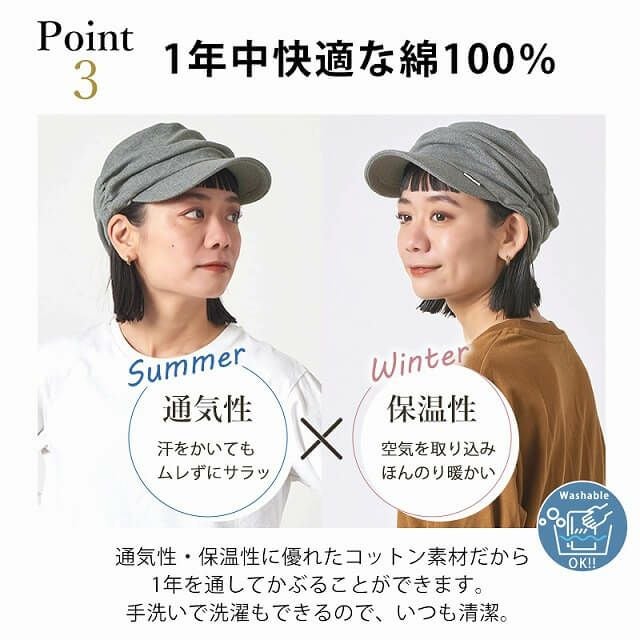 CHARM コットン デザイン ワークキャップ