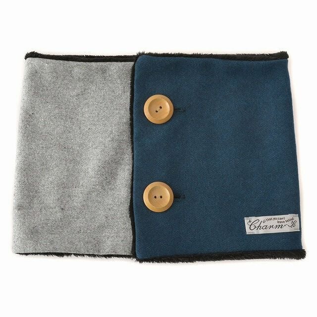 ボタン ボア ネックウォーマー