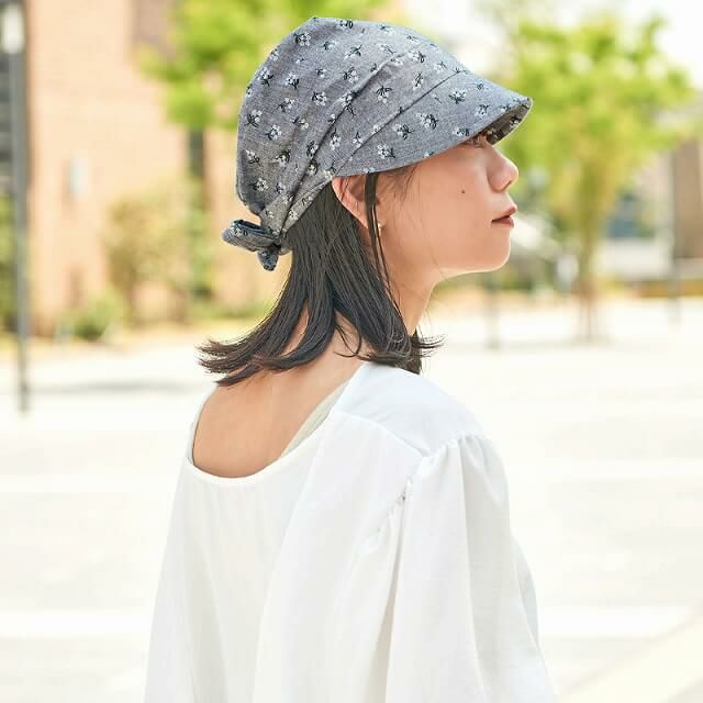 つば付き バンダナ コットン キャップ #KH