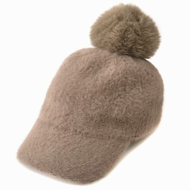 ポンポン ヘアリー キャップ