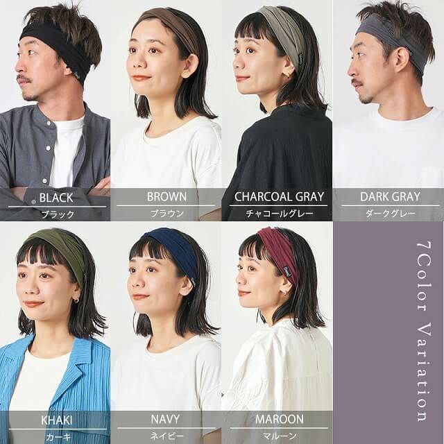 CHARM ビスコース ダブル ターバン ヘアバンド