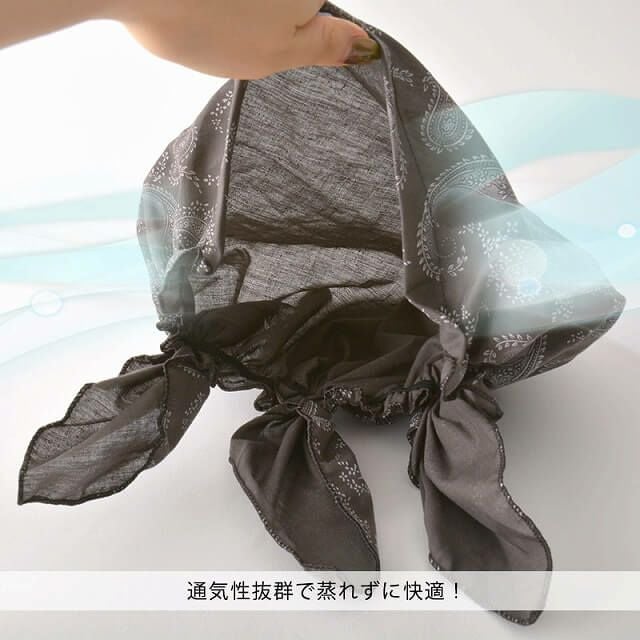 CHARM パターンNOINU コットン ターバンキャップ