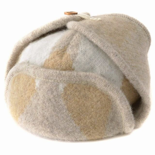 RUGI ニット アーガイル フライトキャップ