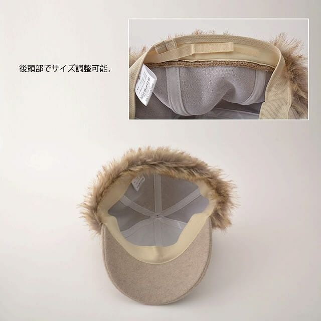 コロ メルトン ファー フライトキャップ