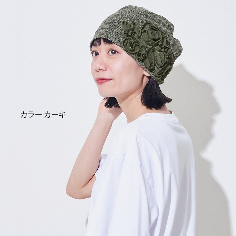 CHARM ATOMI フラワーコサージュ メッシュ デザインワッチ