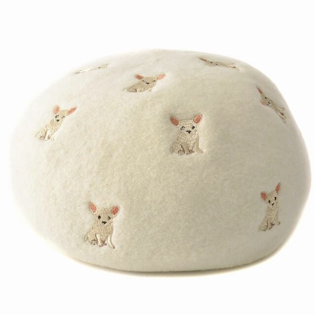 リカモ アニマル 刺繍 バスクベレー帽【JOY】