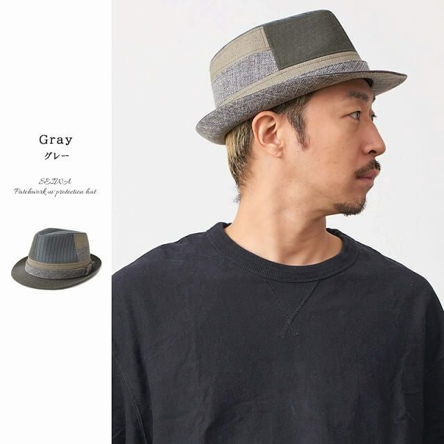 SEIWA パッチワーク UVカット ハット
