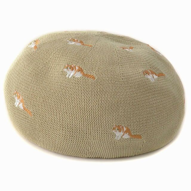 LOW アニマル 刺繍 サーモ ベレー帽