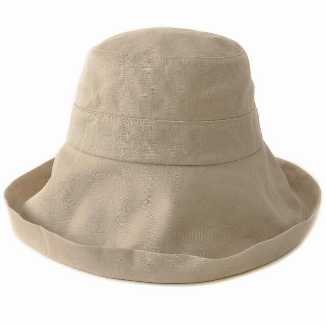 ASA リネン UVカット つば広ハット