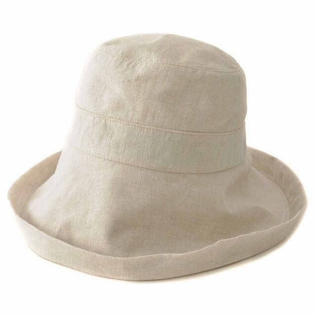 ASA リネン UVカット つば広ハット
