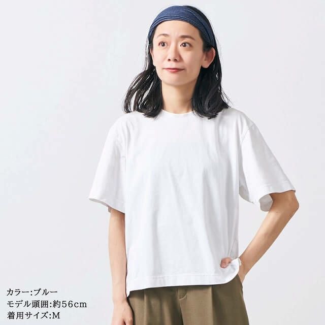 日本製 CHARM デニム 8oz コットン バンダナ ヘアバンド