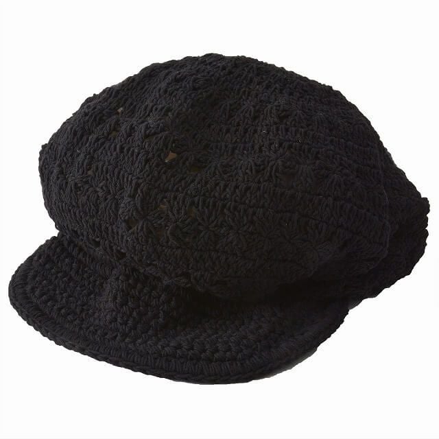 CHARM レースデザイン 手編み コットン キャスケット