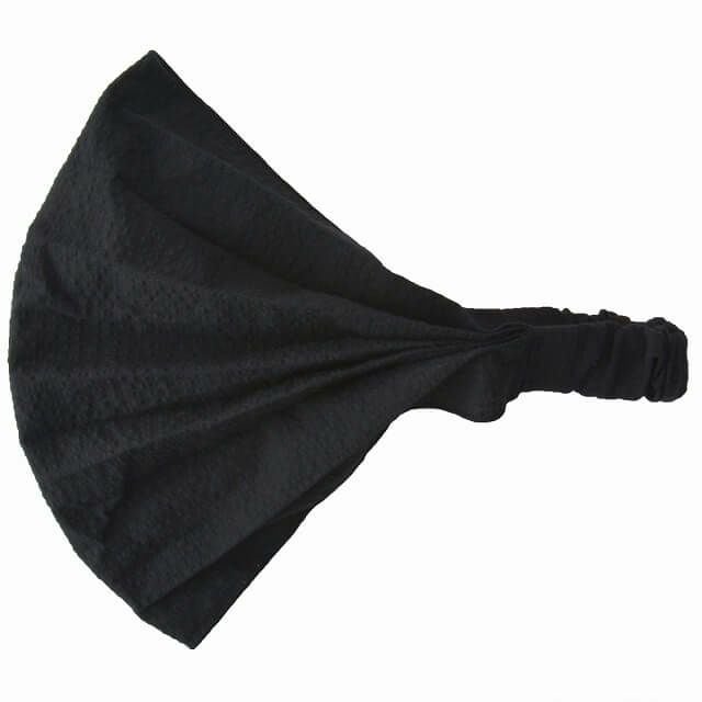 日本製 CHARM ソリッドサッカー コットン バンダナ ヘアバンド