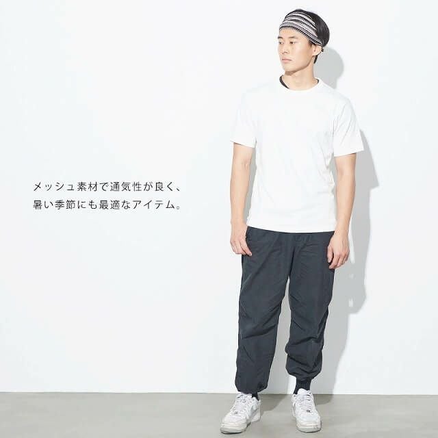 MESH カラー バンダナ ヘアバンド