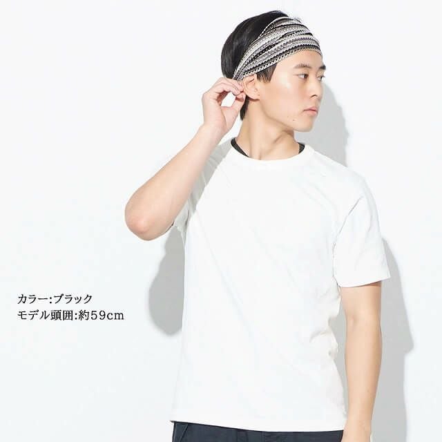 MESH カラー バンダナ ヘアバンド