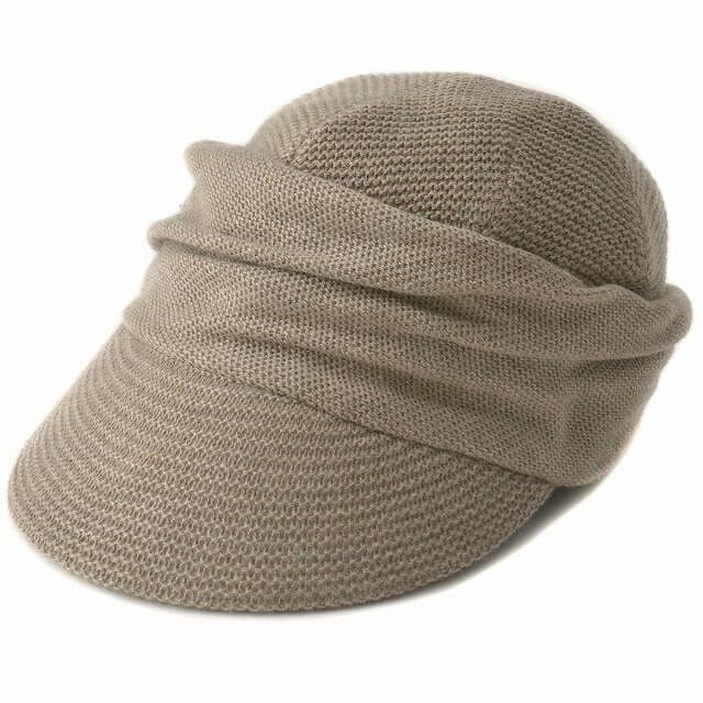 WHOLE タック UVカット ニットキャスケット