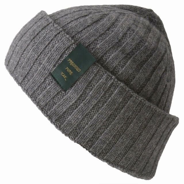 YAK ピュア ヤク100% リブ ニットキャップ