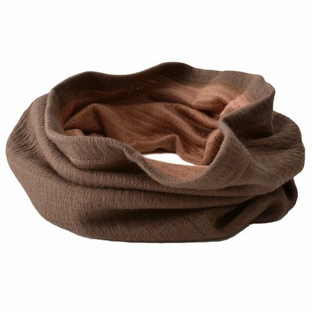 日本製 CHARM シルク コットン ロング ターバン ネックウォーマー
