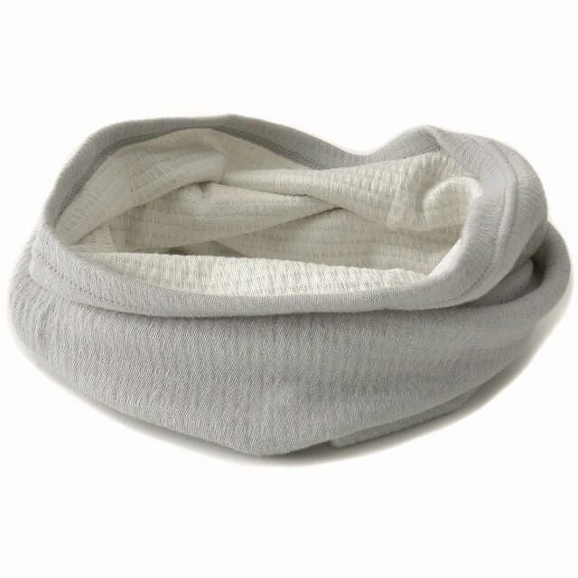 日本製 CHARM シルク コットン ロング ターバン ネックウォーマー