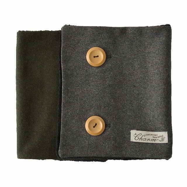 【アウトレット】【返品交換不可】CHARM ボタン ボア ネックウォーマー (Mサイズ)