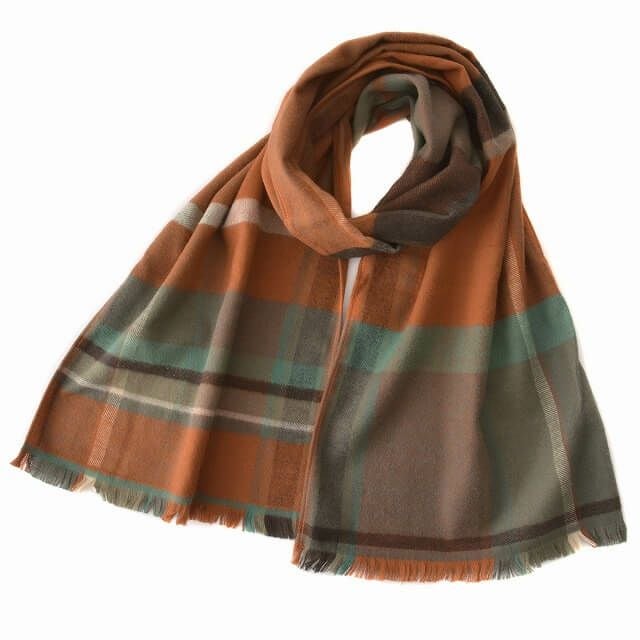 【今治製】トラッドチェック UVカット コットン マフラー