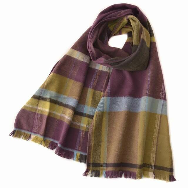 【今治製】トラッドチェック UVカット コットン マフラー