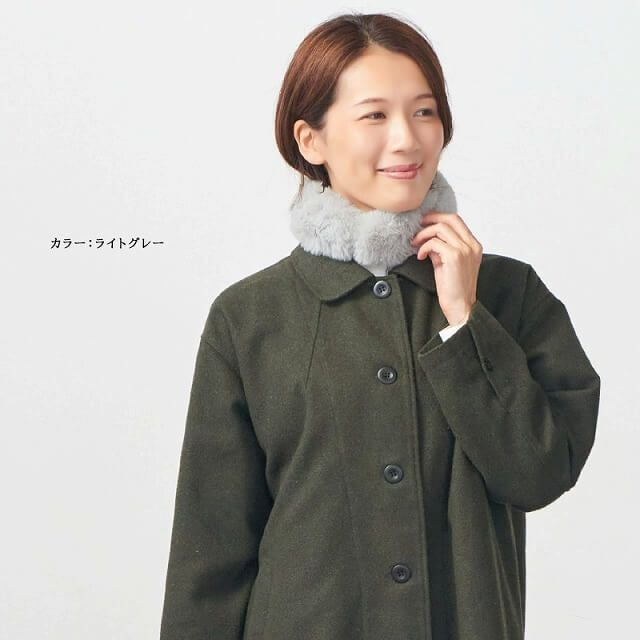 KIW マグネット付き ふわふわ ファー 付け襟