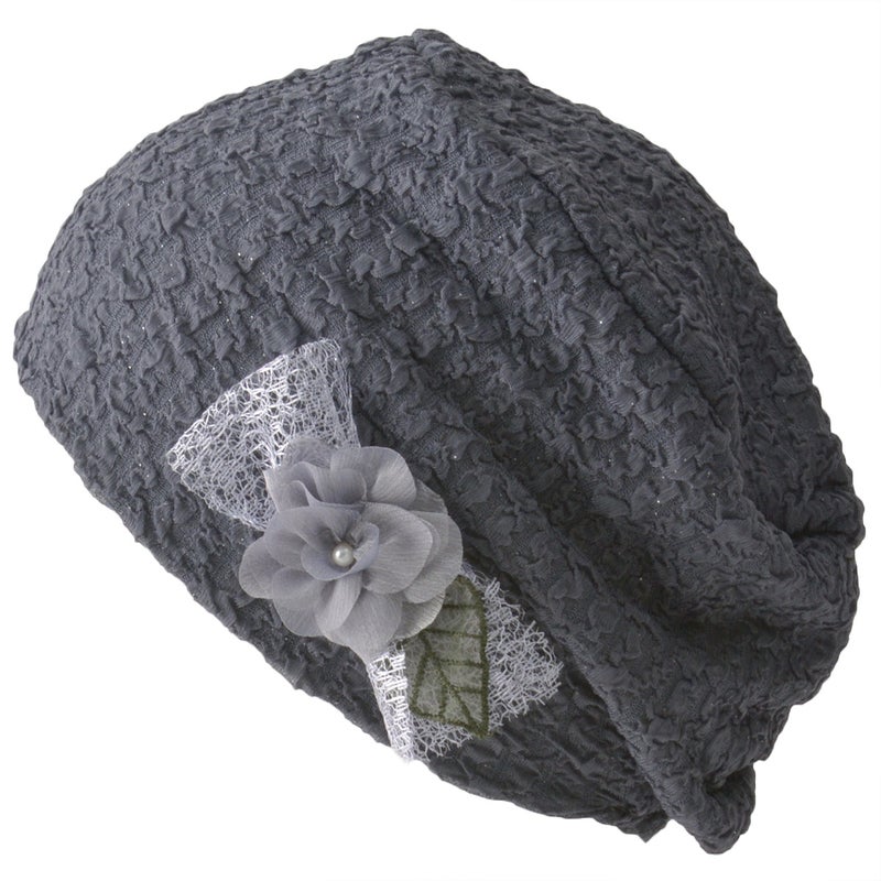 CHARM Kuoji フラワーコサージュ付き ラメ ストレッチ デザインワッチ