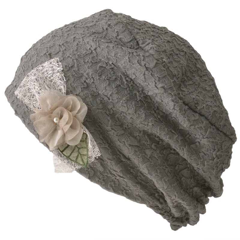 CHARM Kuoji フラワーコサージュ付き ラメ ストレッチ デザインワッチ