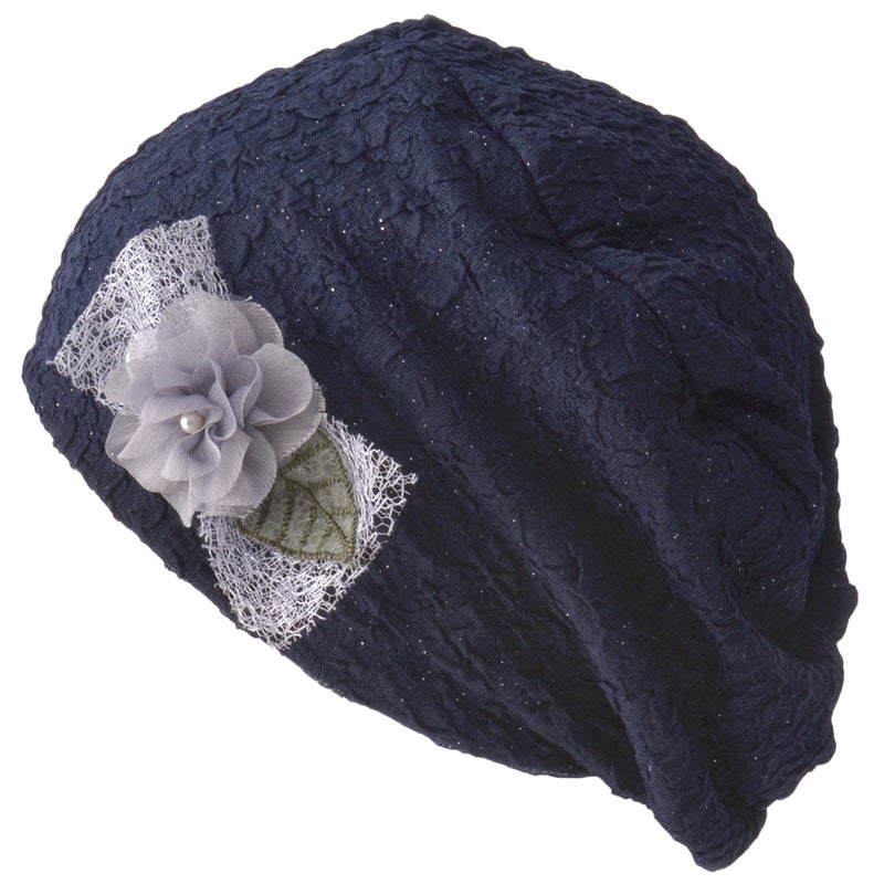 CHARM Kuoji フラワーコサージュ付き ラメ ストレッチ デザインワッチ