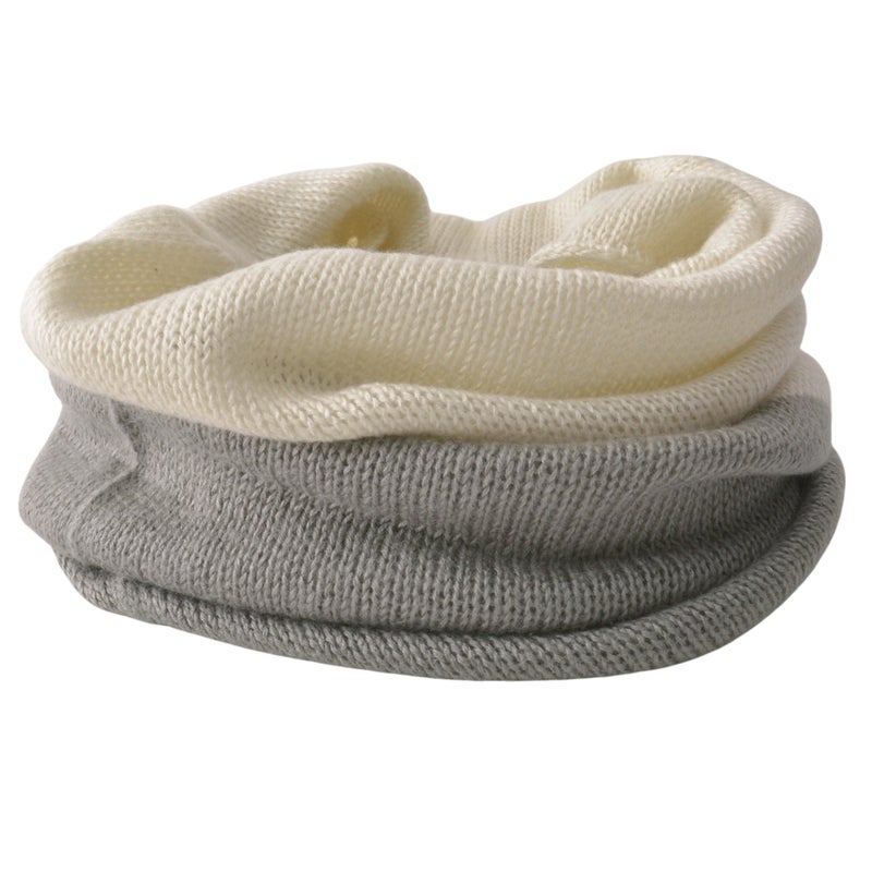 日本製 2TONE ふわふわシルク 3way ネックウォーマー