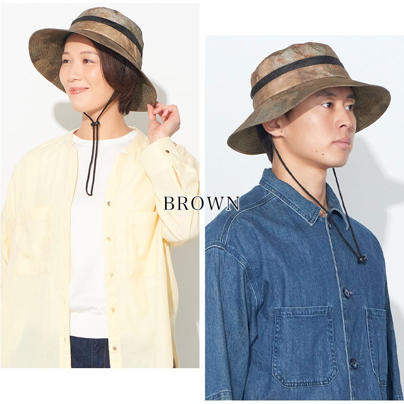 Parasol UVカット カモフラージュ柄 あご紐付き アドベンチャーハット