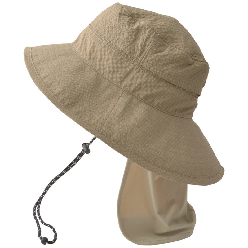 CANOPY ネックカバー&あご紐付き UVカット アドベンチャーハット