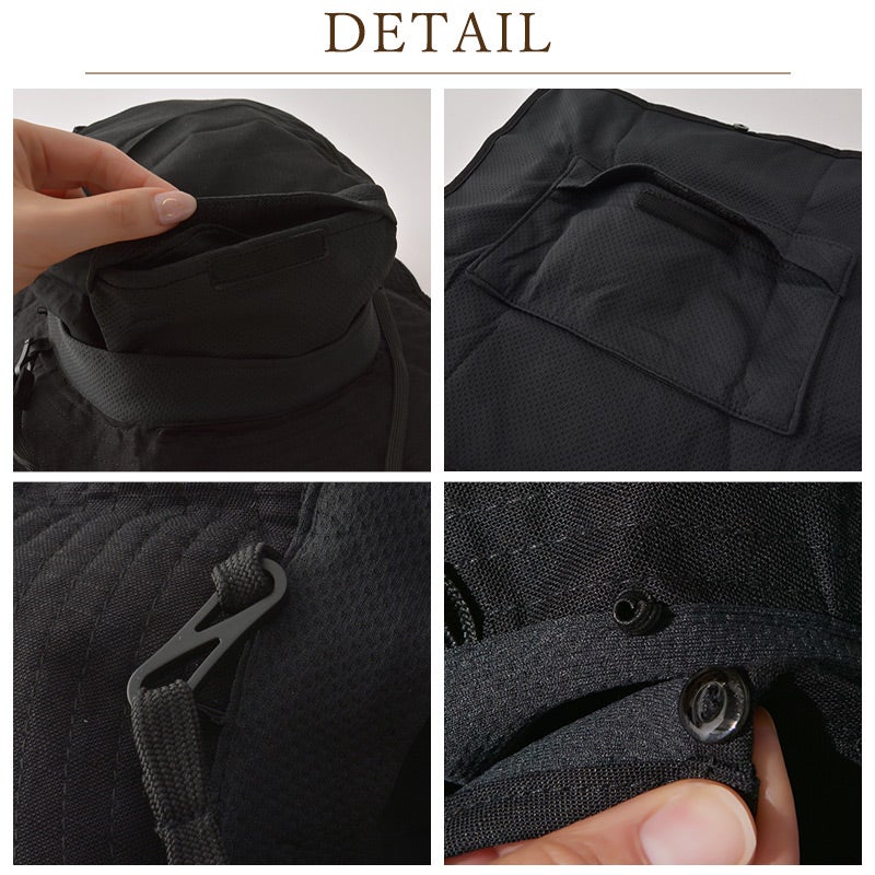 GOKKAN 保冷剤＆ネックカバー＆あご紐付 アドベンチャーハット