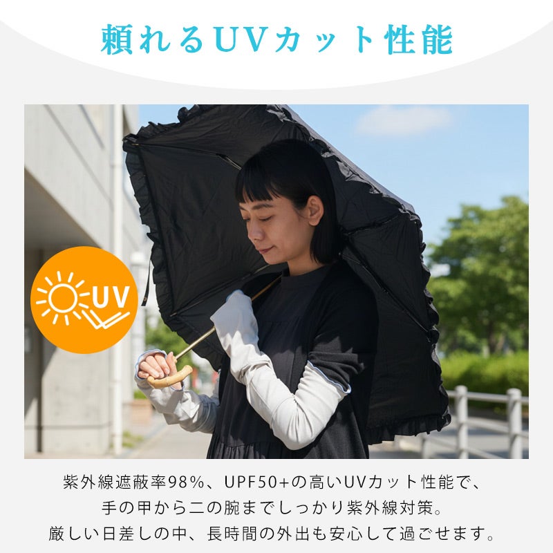 リブメロー 冷感 UVカット ゆったり アームカバー